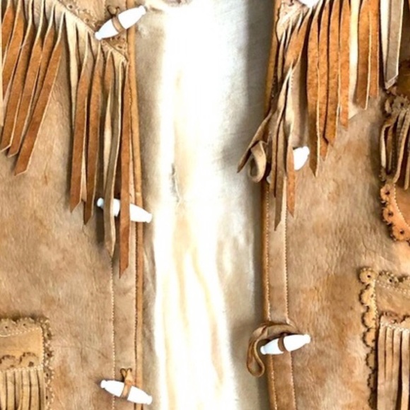 Unique vintage woman’s deer suede fringe jacket . - Picture 6 of 6